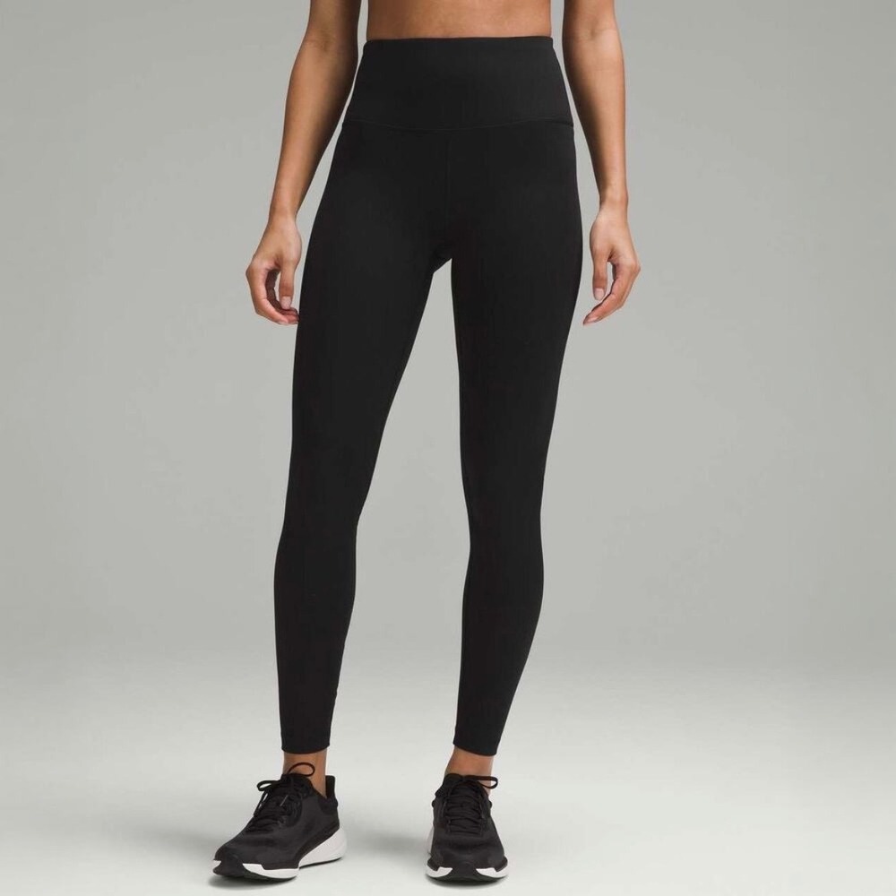 Lululemon Wunder Train High-Rise Ribbed Tight 25 Black Everlux Leggings Size 4
